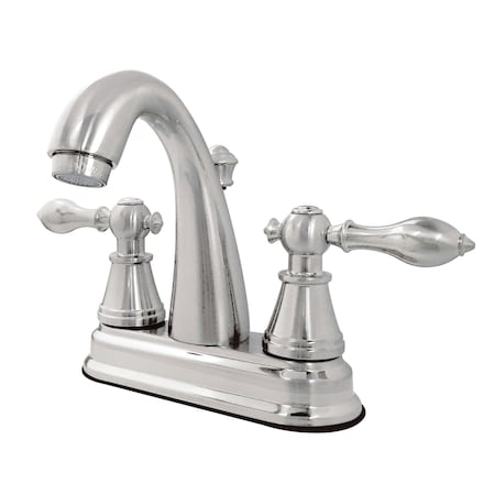 4 Centerset Bathroom Faucet W/ Pop-Up, Brushed Nickel